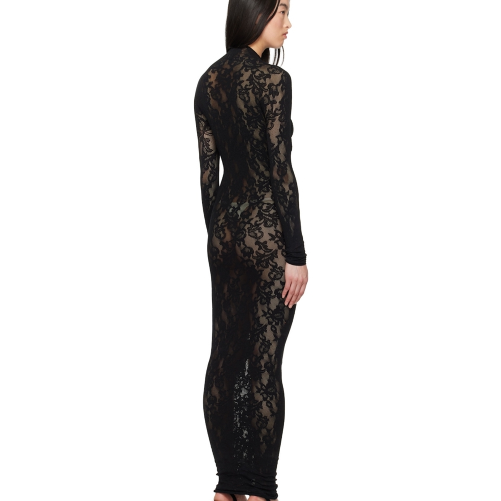2. NWOT SKIMS KNIT LACE TURTLENECK LONG DRESS - Picture 4 of 10